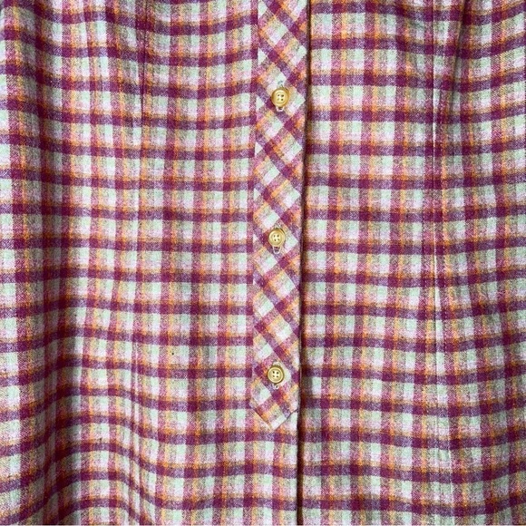 Pendleton Womens Virgin Wool Purple/Orange Plaid Button Down Shacket Wes… - Picture 4 of 5